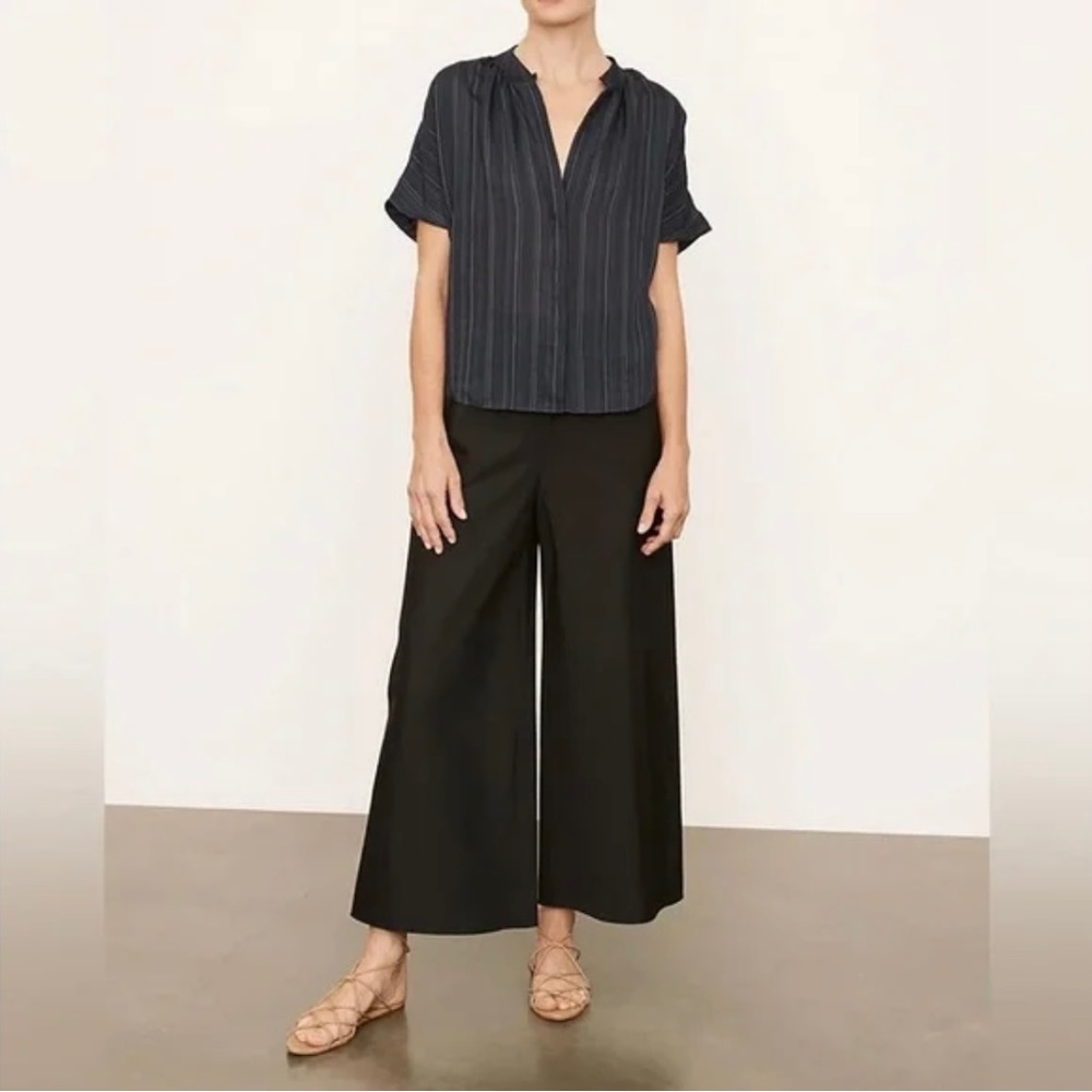 VINCE short sleeve drapey blouse